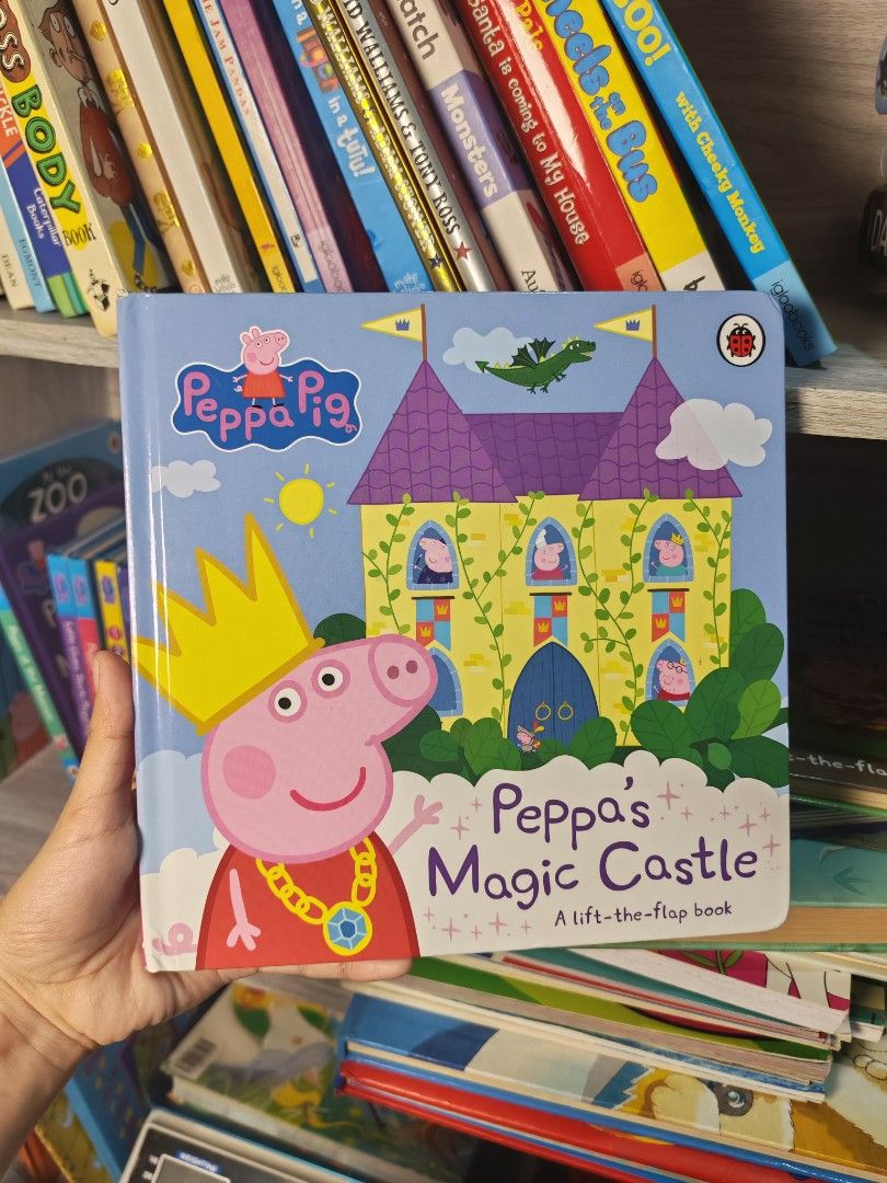 peppa pig HCBB (Category: Children's Books) located in Manila. Submitted by harizbooks (Listing ID 1471033975, Image 2). Description: Bundle of Peppa Pig interactive books for kids. Includes titles like At the Zoo, Magic Castle, Muddy Festival, and Magical Creatures. Features lift-the-flap elements and touch-and-feel textures inside. Great stories for bedtime reading or keeping toddlers entertained. Pages are intact and clean. Smoke-free home..