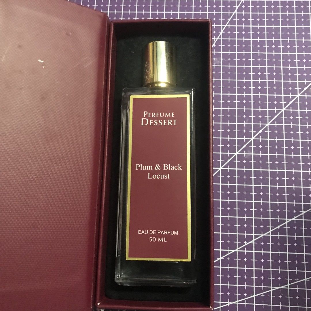 Perfume Dessert Plum & Black Locust Eau De Parfum 50ml (Category: Fragrance & Deodorants) located in Manila. Submitted by kazoolove (Listing ID 1471031843, Image 2). Description: - Brand: Perfume Dessert - Scent: Plum & Black Locust - Volume: 50ml eau de parfum - Condition: Brand new, never used, pristine bottle and packaging.