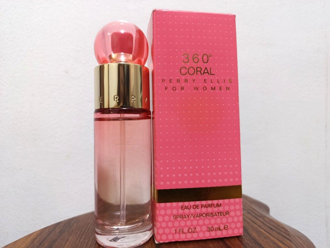 Perry Ellis 360° Coral Perfume (Category: Fragrance & Deodorants) located in Pasig City. Submitted by ms_luckycat (Listing ID 1471074173, Image 1). Description: Hi everyone! Selling my perfume. RFS: decluttering/regift.