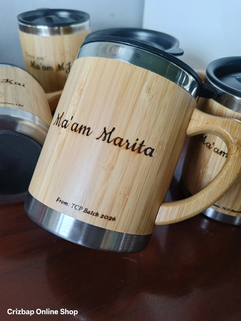 Personalized Laser Engraved Mug (Category: Coffee & Tea Tableware) located in Naga. Submitted by crizbap.chona10 (Listing ID 1471056464, Image 3). Description: Personalized Laser Engraved ✅mug it can be used as coffee mug or juices.. ✅hot and cold ✅with engraved ✅box, packaging.