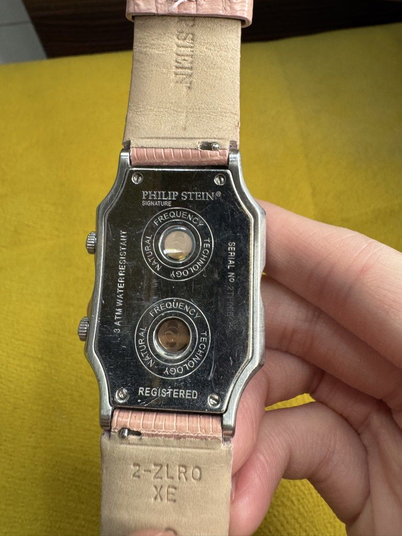 Authentic Philip Stein Signature Watch (Category: Luxury Watches) located in Manila. Submitted by rnc.shop (Listing ID 1471006539, Image 2). Description: Authentic Philip Stein Signature Watch Mother Pearl Dual-time Quartz, Stainless Steel Includes: 2 genuine leather straps Pristine condition Manila pickup location Features: Dual Crown Controls 3 ATM Water Resistance Natural Frequency Technology .