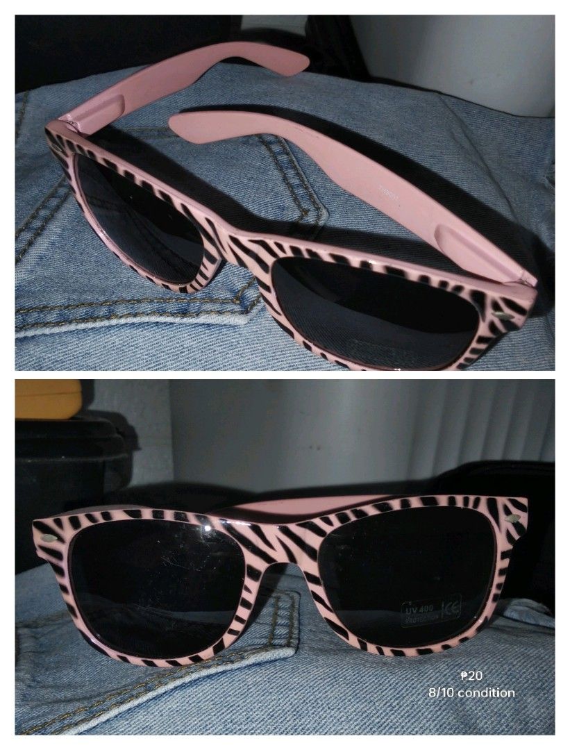 Pink Animal-print Sunglasses (Category: Sunglasses & Eyewear) located in Caloocan City. Submitted by thriftjz (Listing ID 1471105313, Image 1). Description: condition 8/10 loc: South Caloocan.