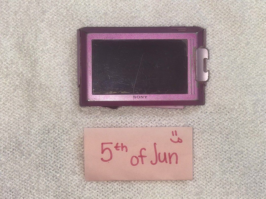 Pink Sony CyberShot DSC-T77 (Category: Cameras) located in Tagkawayan. Submitted by 5thofjun (Listing ID 1470957657, Image 3). Description: - FOR PARTS / REPAIR - PINK Sony Cybershot DSC-T77 uses NP-BD1 battery (battery not included, unit ONLY) ————————-————————- rfs: i haven’t used it kasi i don’t have the budget to have it repaired. known issues: - screen, has screen bleed and burn - loose battery door ————————-————————- MOP: Gcash, Maya, or Ma
