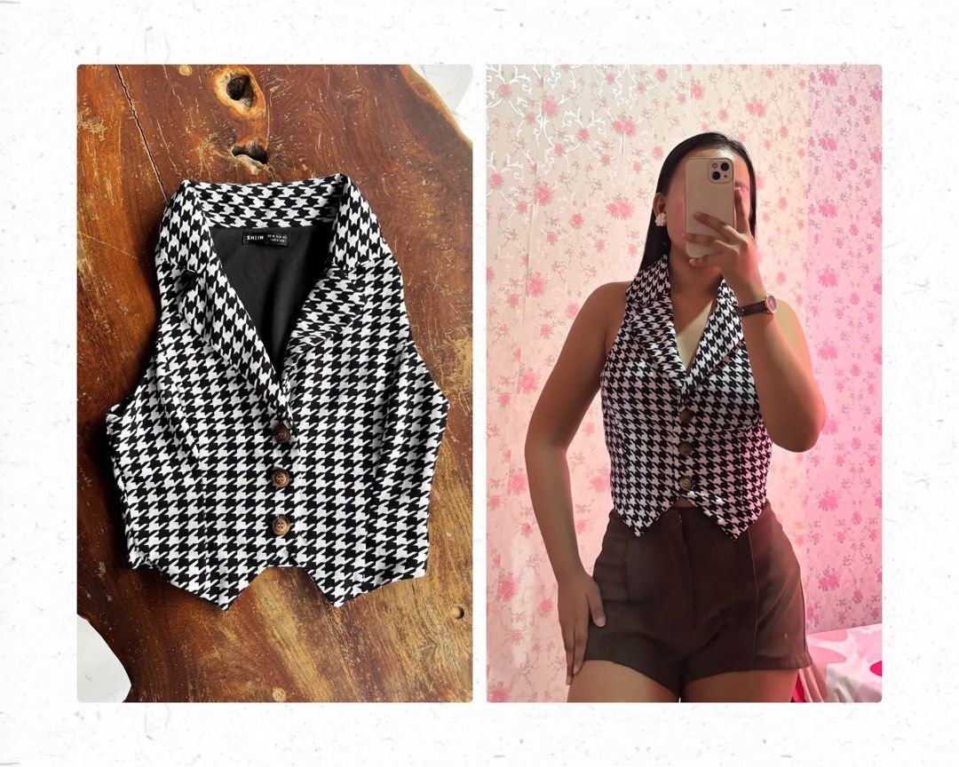 Plaid Vest Top (Category: Sleeveless) located in Batangas. Submitted by chezkagrace_.428 (Listing ID 1471074654, Image 1). Description: Size XS-S.