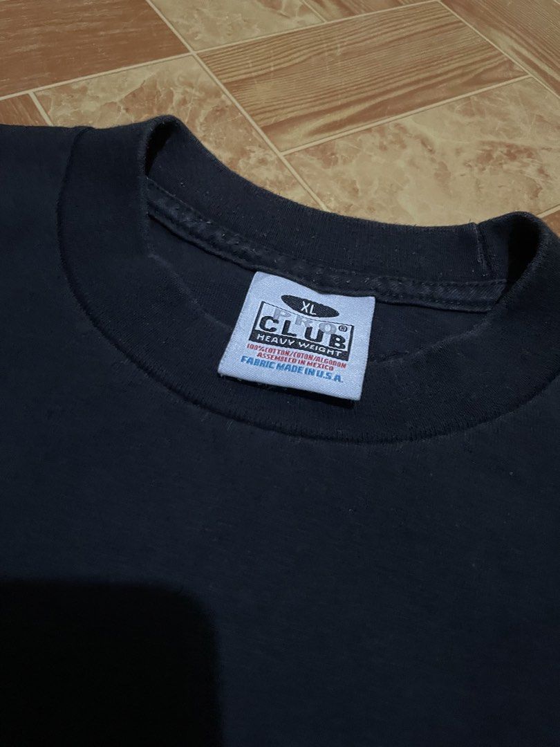Plain black pro club (Category: Tshirts & Polo Shirts ) located in Manila. Submitted by trueriver.3b37bc (Listing ID 1470986679, Image 2). Description: Plain black y2k proclub •dimes: 28x22 xl on tag •issue: needwash only •courier: Jnt/lalamove 🏷️450+sf.