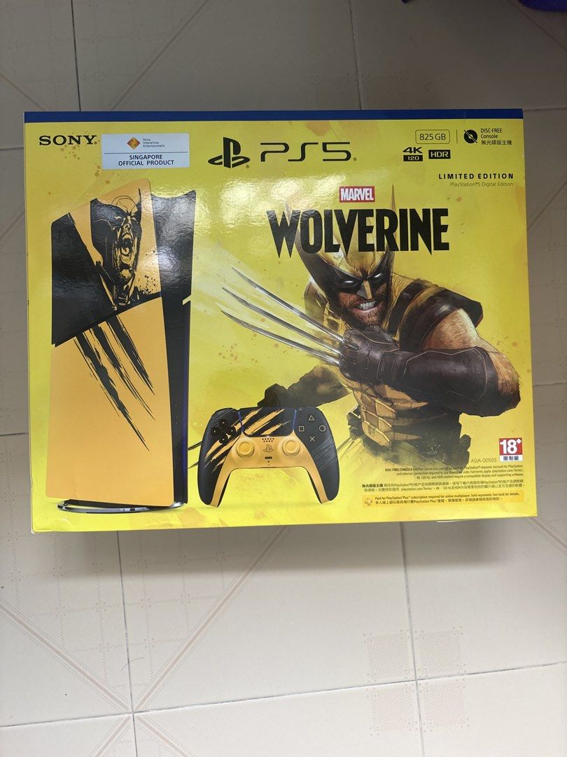 PlayStation 5 Marvel Wolverine Limited Edition (modded), Video Gaming ...