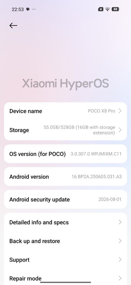 Poco x8 pro (Category: Xiaomi) located in Santa Cruz. Submitted by jamezxcqwer (Listing ID 1470952867, Image 3). Description: For sale POCO X8 PRO 8GB/512GB first use: Sep 2026 100% battery health Complete with box 22k Loc: Calauan, Laguna .