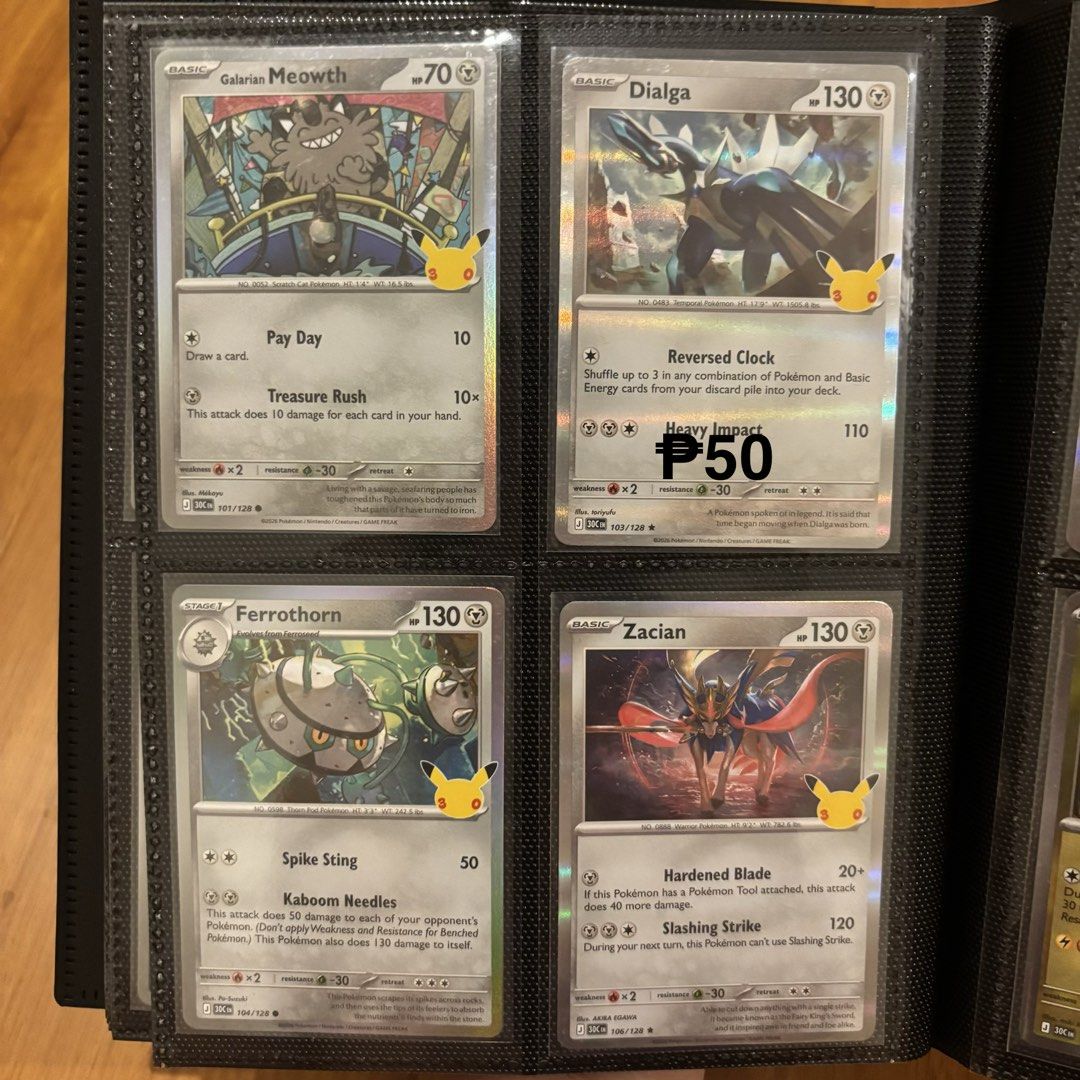 Pokemon 30th Common Cards (Part 2) (Category: Raw Singles) located in Las Pinas. Submitted by barbieia (Listing ID 1471091060, Image 3). Description: 💛 cards are at ₱30 each unless otherwise specified in the picture 💛 will include a free random Pokemon 30th card for a minimum spend of ₱700.