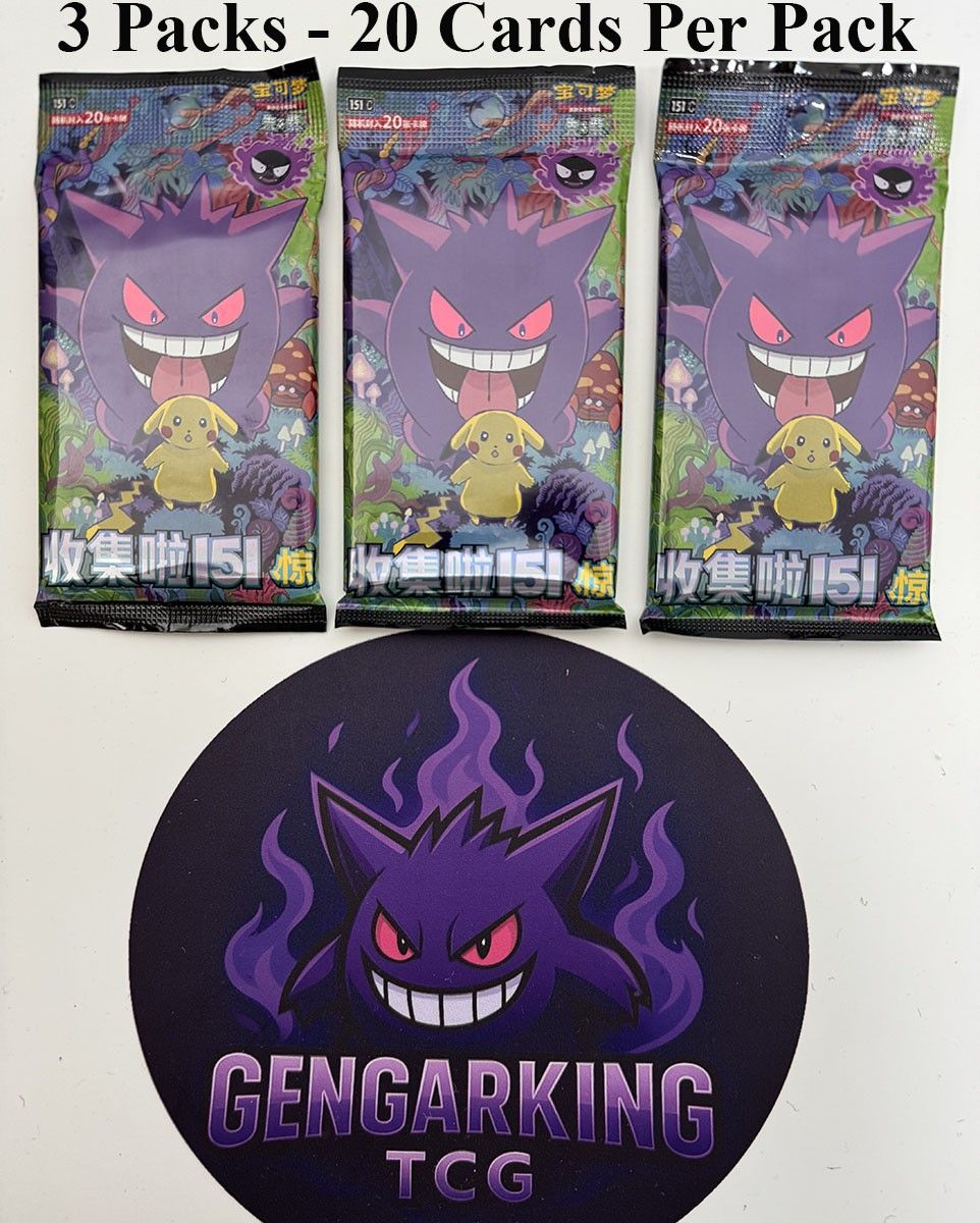 Pokemon TCG S-Chinese Collect 151C Surprise Jumbo 3 Sealed Packs - 60 ...