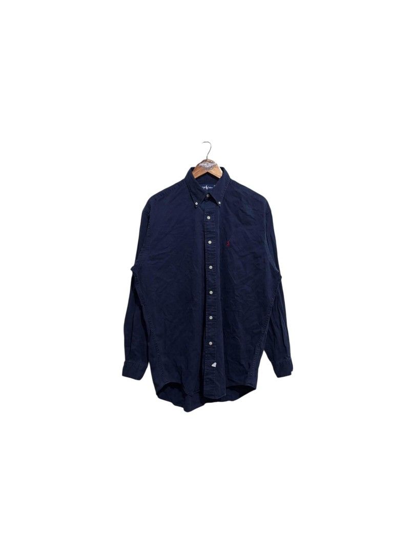 Polo Ralph Lauren Button Down Polo Longsleeves (Category: Formal Shirts) located in Bauan. Submitted by onetwothrift2 (Listing ID 1471082331, Image 1). Description: Polo Ralph Lauren Button Down Polo Longsleeves Size: XL fittings Dimes: L32 W26 Color rate: 9.5/10 Excellent condition No issue.