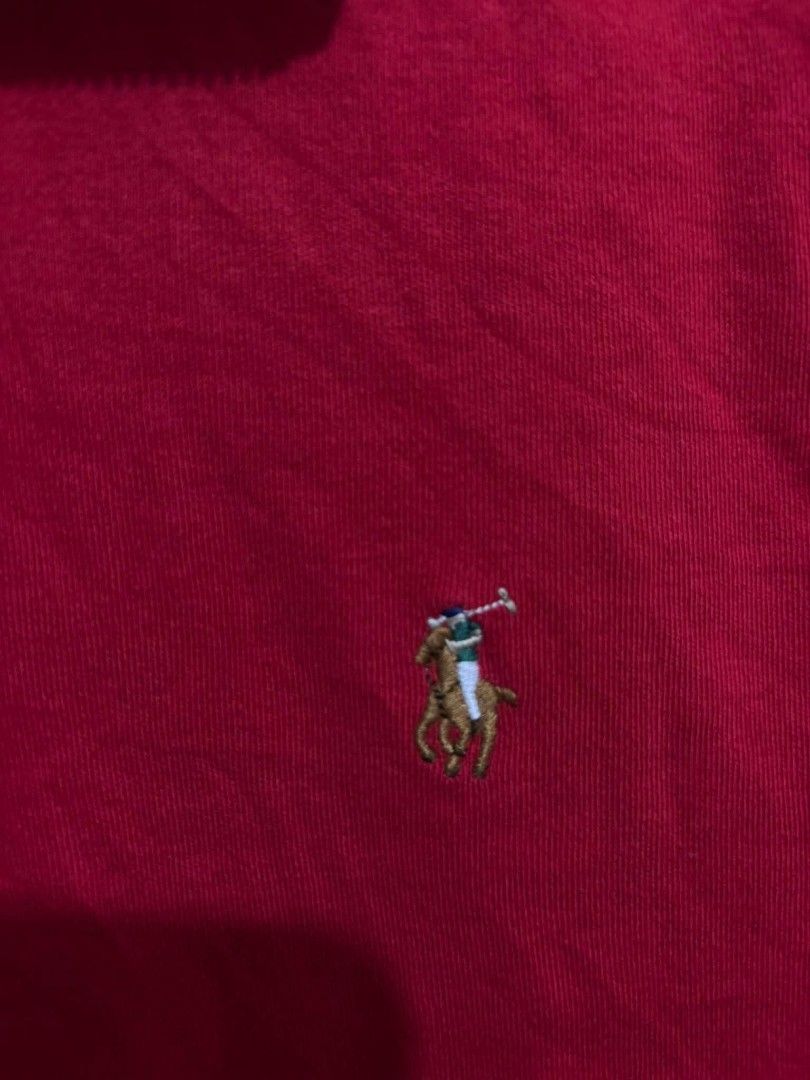 Polo Ralph Lauren Quarterzip Sweater (Category: Tshirts & Polo Shirts ) located in Bauan. Submitted by onetwothrift2 (Listing ID 1471081297, Image 3). Description: Polo Ralph Lauren Quarterzip Sweater Size: Large Youth / Small Adult Dimes: L24.5 W18.5 Color rate: 10/10 Excellent condition No issue.