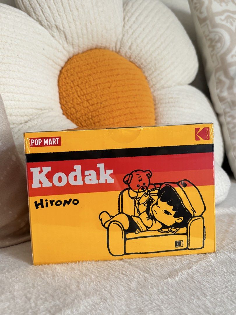 POP MART Hirono Kodak Blind Box Figure (Category: Designer & Blind Box Toys) located in Rizal. Submitted by chrclm (Listing ID 1471000685, Image 1). Description: - 100% Authentic POP MART x Kodak collaboration blind box - Features the highly sought-after Hirono design on a couch with a teddy bear - Brand new and unopened - Still sealed in its original plastic wrap - Perfect for collectors and gift-giving - Ships securely from the Philippines.