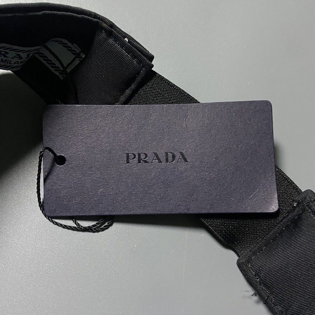 Prada Black Nylon Visor ( New ) (Category: Luxury Accessories) located in Las Pinas. Submitted by reluxearchive (Listing ID 1471078259, Image 3). Description: Fittings : Small to Medium Condition : 10/10 Color Rate : 10/10 Flaws / Issues : None Price : 2,000 📍100 % Authentic 📍What you see is what you get 🚚 Lbc | J&t | Lalamove | Dhl.
