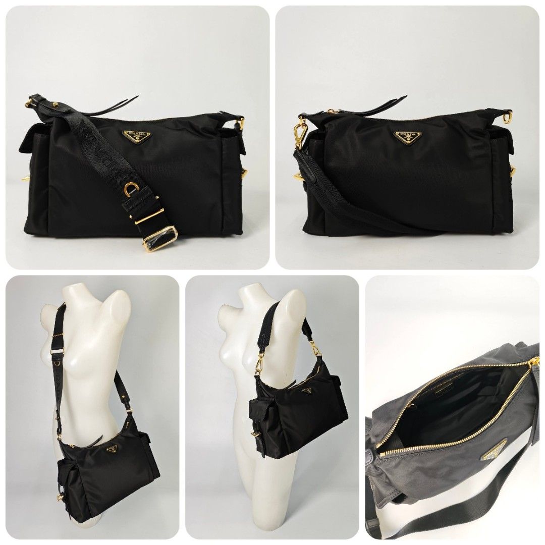 Prada Explore Large Re-Nylon Shoulder Bag in black (Model 1BC264) (Category: Tote Bags) located in Quezon City. Submitted by brittneytan (Listing ID 1471026788, Image 1). Description: .