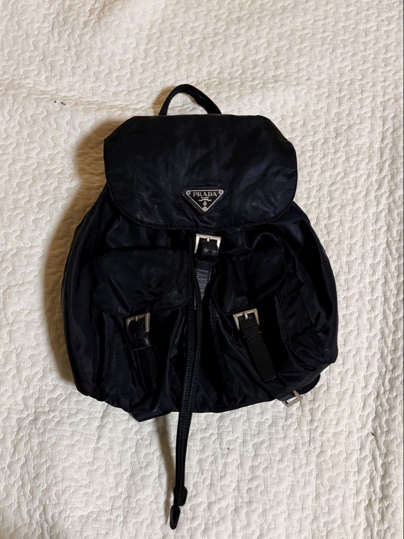 Prada Nylon Backpack (Category: Luxury Bags & Wallets) located in Cebu City. Submitted by luxry.ph (Listing ID 1470989105, Image 1). Description: Rush price direct from japan All details posted No issue Almost new rank condition.