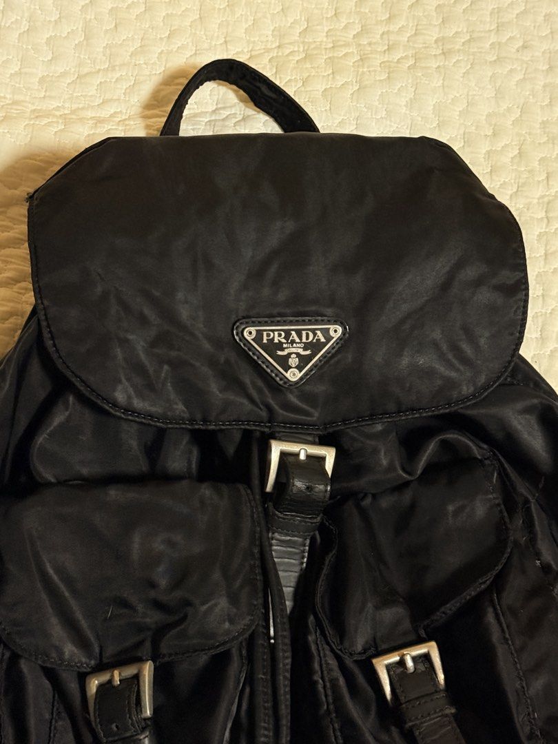 Prada Nylon Backpack (Category: Luxury Bags & Wallets) located in Cebu City. Submitted by luxry.ph (Listing ID 1470989105, Image 2). Description: Rush price direct from japan All details posted No issue Almost new rank condition.