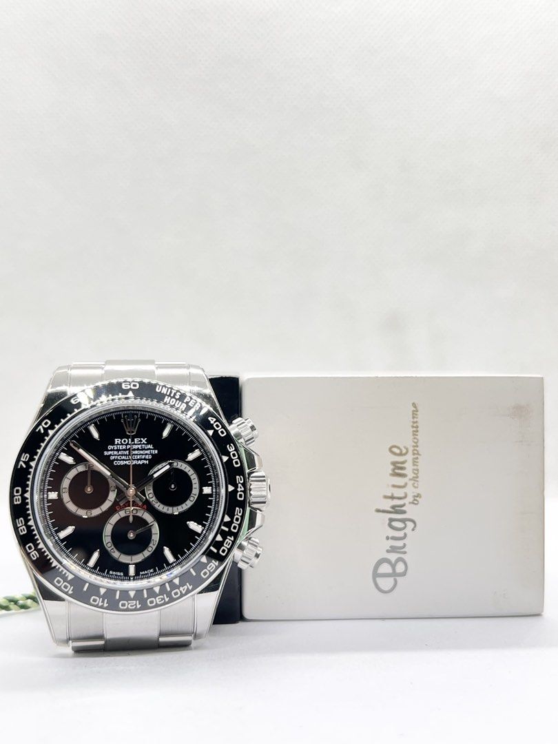 Pre Owned Rolex Oyster Daytona 126500LN “Godzilla” Black Dial Automatic Steel Casing Bracelet ( May 26 ) (Category: Watches) located in Singapore. Submitted by brightime (Listing ID 1471043543, Image 3). Description: Pre Owned Rolex Oyster Daytona 126500LN “Godzilla” Black Dial Automatic Steel Casing Bracelet ( May 26 ) ** Pre-Owned ** ** Unpolished Set, Very Mint Condition With Protective Film ** Model : 126500LN Also known as : Oyster Daytona C