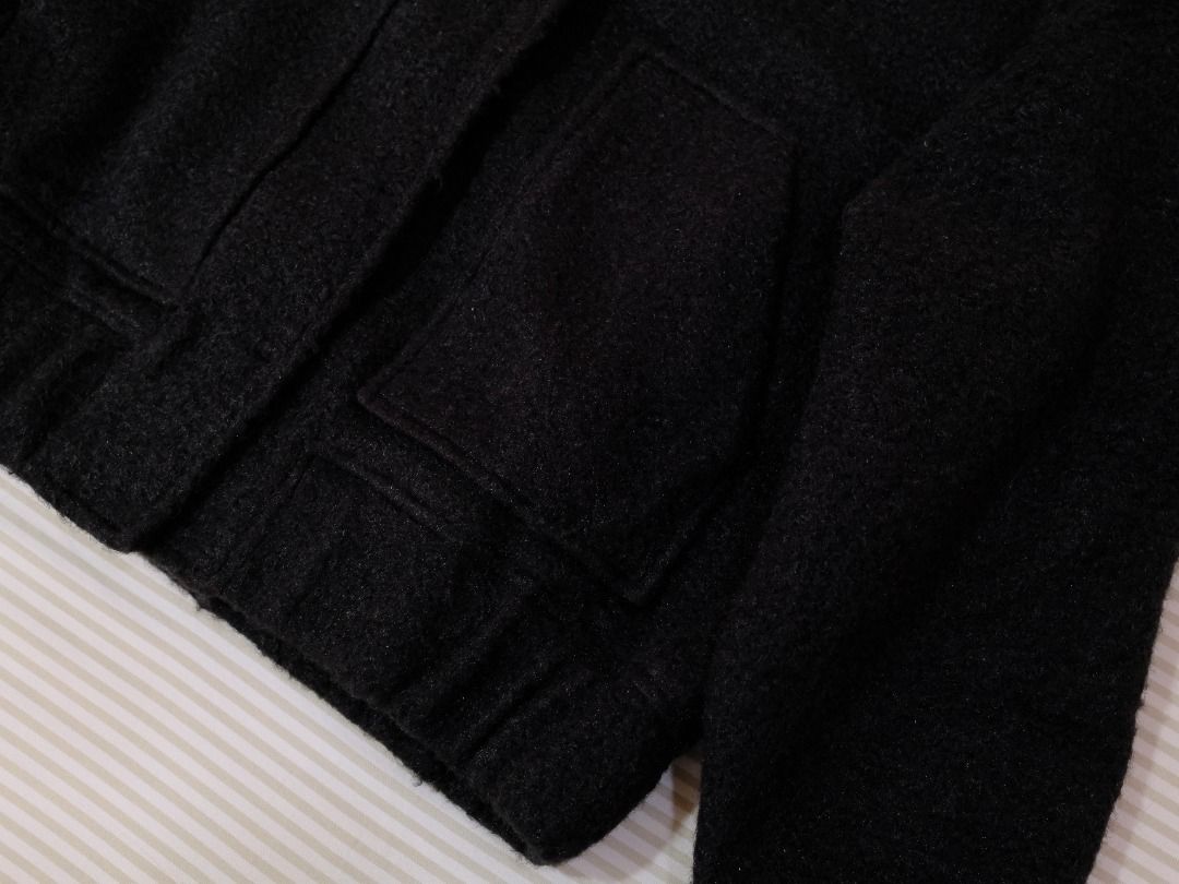 Pre-Loved Clothes | MNG Black Wool Jacket (Category: Coats, Jackets and Outerwear) located in Obando. Submitted by chokbotsss (Listing ID 1471009951, Image 3). Description: Pre-Loved Clothes - Price: 1000 - Brand: Mango - Color: Black - Size: S - Issue: None Notes: Unisex, perfect for winter travel Payment: Gcash/Bank Transfer Delivery: Lalamove/LBC Location: Maysilo, Malabon City.