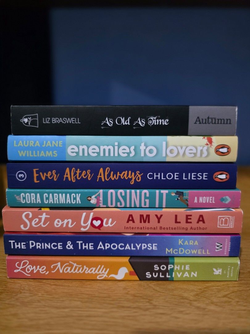 preloved romance books (250 each) (Category: Storybooks) located in Rizal. Submitted by mintcookieph (Listing ID 1471075971, Image 1). Description: preloved contemporary romance books 250 pesos each 1500 if take all pm for condition mop: gcash / maya / gotyme mod: j&t / sco / lalamove.