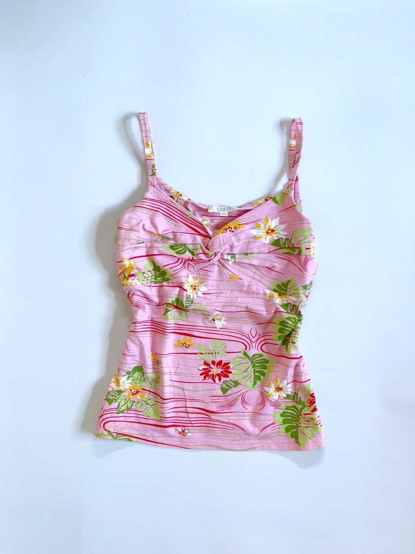 [PREVIEW] Pink Tropical Twist Front Cami Top (Category: Others Tops) located in Lianga. Submitted by preyala (Listing ID 1471053402, Image 1). Description: [PREVIEW] Pink Tropical Twist Front Cami Top Size: M/160/85 on tag Bust: 30-34 Length: 22 Mine 320 Grab 350 Grabbing ends at 10:00 PM (today).