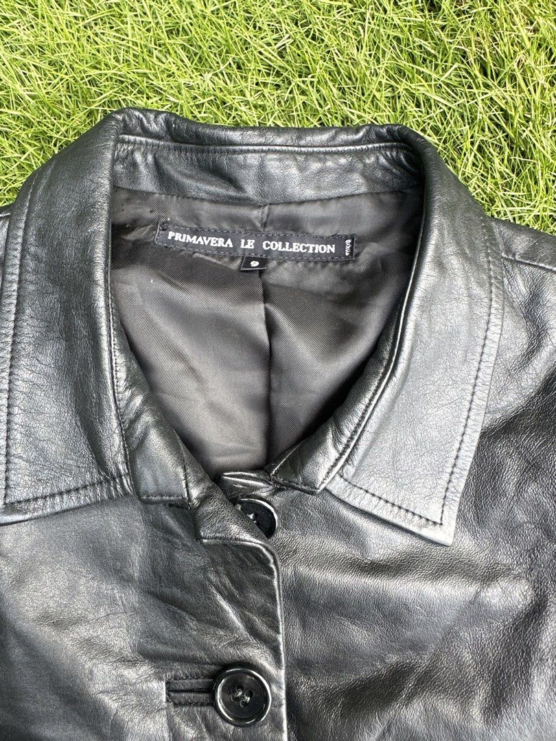 PRIMAVERA LE COLLECTION TOKYO COWHIDE leather jacket (Category: Coats, Jackets and Outerwear) located in Tacurong. Submitted by locationtacurongcitymindanao (Listing ID 1471047590, Image 3). Description: Made with 100% COWHIDE Needs cleaning Length-19 Width- 18 Sleeves-22 .