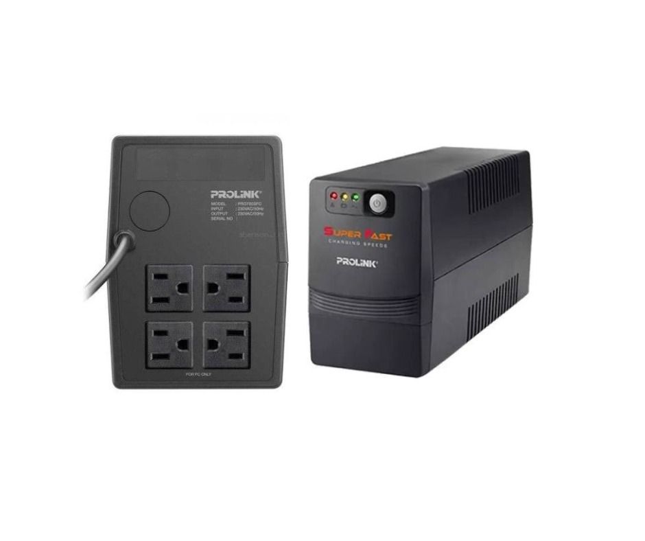 PROLINK PRO700SFCU-4N LINE INTERACTIVE UPS (Category: Office & Business Technology) located in Caloocan City. Submitted by wildowl.a9e81b (Listing ID 1471018447, Image 1). Description: PROLINK PRO700SFCU-4N LINE INTERACTIVE UPS Reliable power protection for computers and essential office equipment. Capacity: 650VA / 390W Type: Line Interactive UPS with Built-in AVR Outlets: 4 × NEMA Sockets Battery: 1 × 12V / 8.2Ah Features: True Rated | Super-Fa
