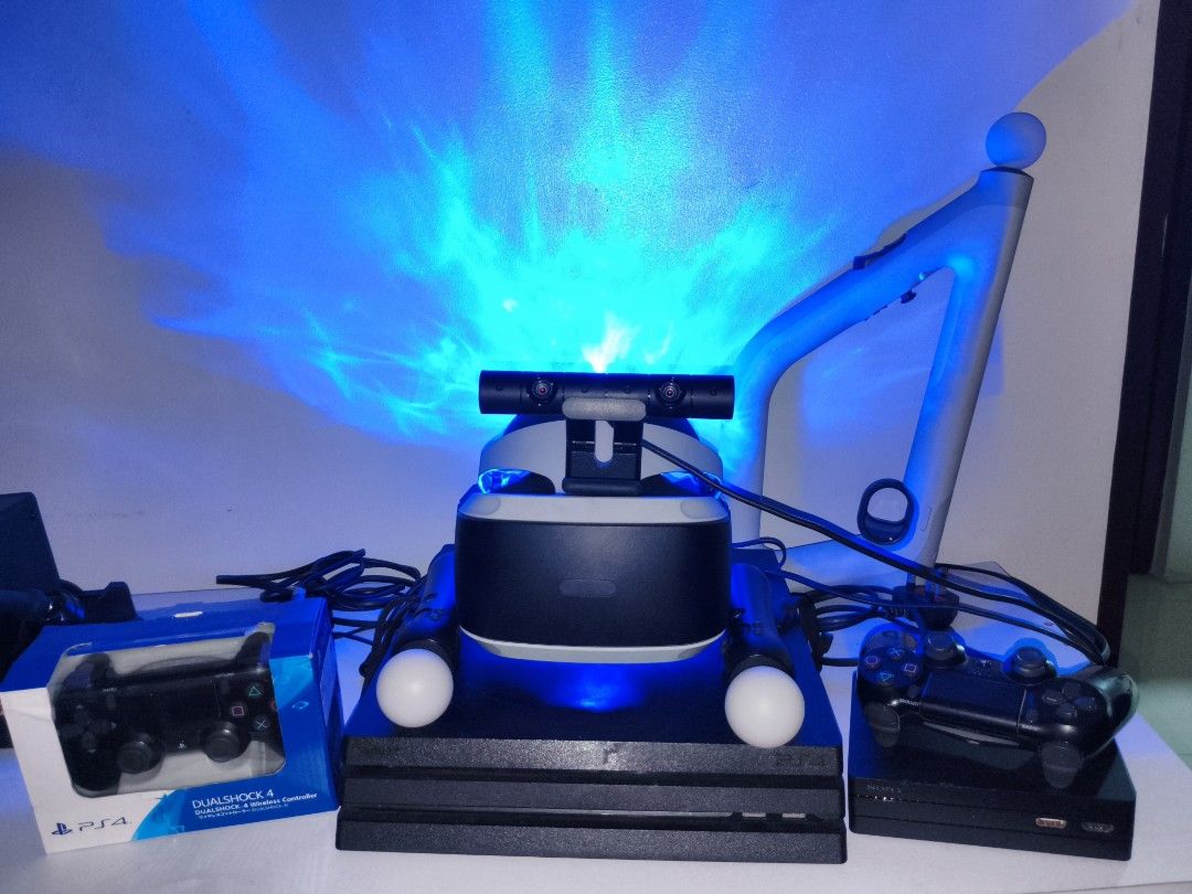 PS4 Pro Ultimate Experience in 2026 (Category: Other Gadgets) located in Manila. Submitted by noblestar-afaf (Listing ID 1470934183, Image 2). Description: PlayStation 4 Pro (CUH-7218B Silent Revision) + Complete PS VR Set + Aim Controller + Dobe Cooling Fan + 13 Games ​Price: ₱ [23,450] Condition: Excellent working condition, smooth and quiet operation. Test-all-you-want upon pickup. ​Package Inclusions ​1. PlayStation 4 Pro Console & Accessorie