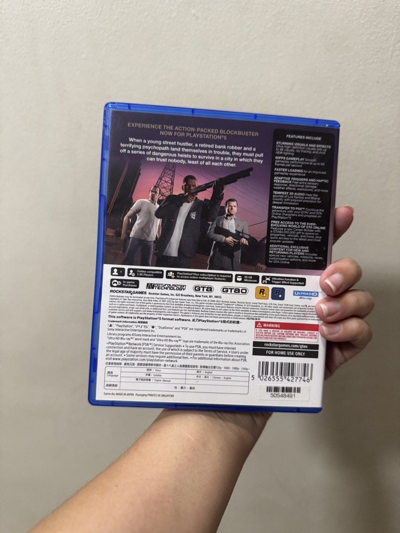 PS5 GTA 5 (Category: PlayStation) located in Paranaque City. Submitted by slicedapplescis (Listing ID 1471082937, Image 2). Description: mop: bpi bicutan paranaque shipping to be shouldered by the buyer LAST PRICE POSTED.
