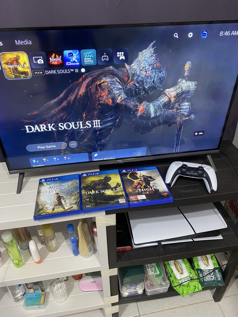 Ps5 slim with 2TB game drive 3 games 1DS (Category: PlayStation) located in Manila. Submitted by willyvertis07 (Listing ID 1470942327, Image 1). Description: Meet up test dito sa bahay ko .