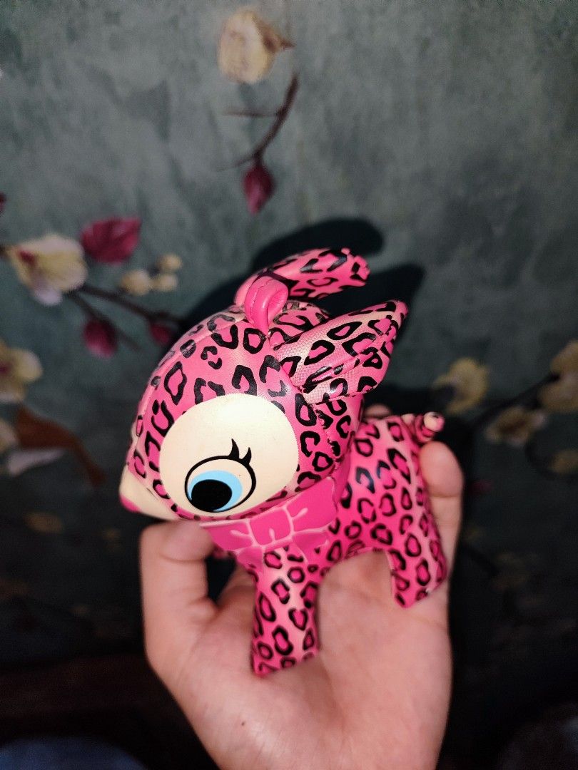 Puchi Babie Pink Leopard Deer Keychain Doll (Category: Plushies & Soft Toys) located in Quezon City. Submitted by understuffcollectibles (Listing ID 1471066306, Image 2). Description: Size: Small ₱800 + sf Excellent Condition..