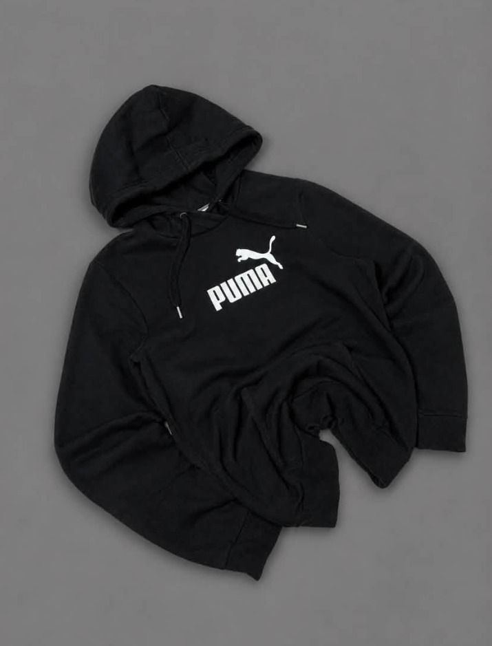 puma black hoodie (Category: Hoodies) located in Paranaque City. Submitted by thrift_in_the_hoods (Listing ID 1470932789, Image 1). Description: dimes: 19x25 issue: none.