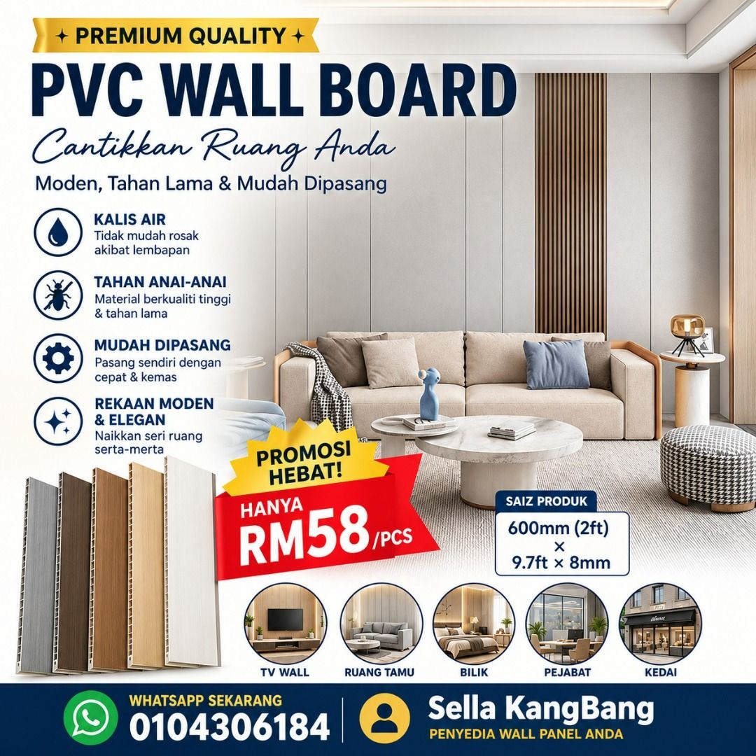 PVC Wall Board, Furniture & Home Living, Home Decor, Wall Decor on ...