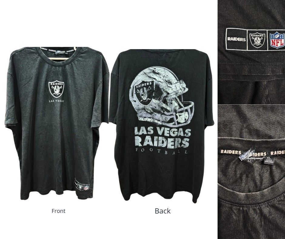 Raiders Black Embroidered Tshirt - 2XL (Category: Tshirts & Polo Shirts ) located in Mariveles. Submitted by hl.reyrfinds (Listing ID 1471088224, Image 1). Description: Raiders Black Embroidered T-shirt - 2XL W24, L28 in Payment first. MOD: JnT.