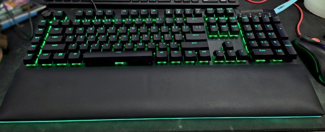 Razer BlackWidow V4 Pro Mechanical Gaming Keyboard (Category: Computer Keyboard) located in Manila. Submitted by pc.everything (Listing ID 1471006199, Image 2). Description: FOR SALE ! - Razer BlackWidow V4 Pro full-size mechanical keyboard - Dedicated macro keys and top-right media roller/dial - Includes plush magnetic wrist rest with RGB underglow - Fully programmable RGB backlighting - Razer Yellow Switch - Tested, working perfectly, and in cl