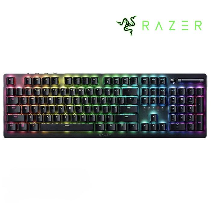 Razer DeathStalker V2 Pro Wireless Optical Gaming Keyboard (Category: Computer Keyboard) located in Manila. Submitted by pc.everything (Listing ID 1471007543, Image 1). Description: - Model: Razer DeathStalker V2 Pro Wireless Low-Profile Optical Gaming Keyboard - Layout: Full-size with dedicated media roller and multimedia buttons - Lighting: Fully functional customizable RGB backlighting - Performance: Top-class connectivity and ultra-long batte