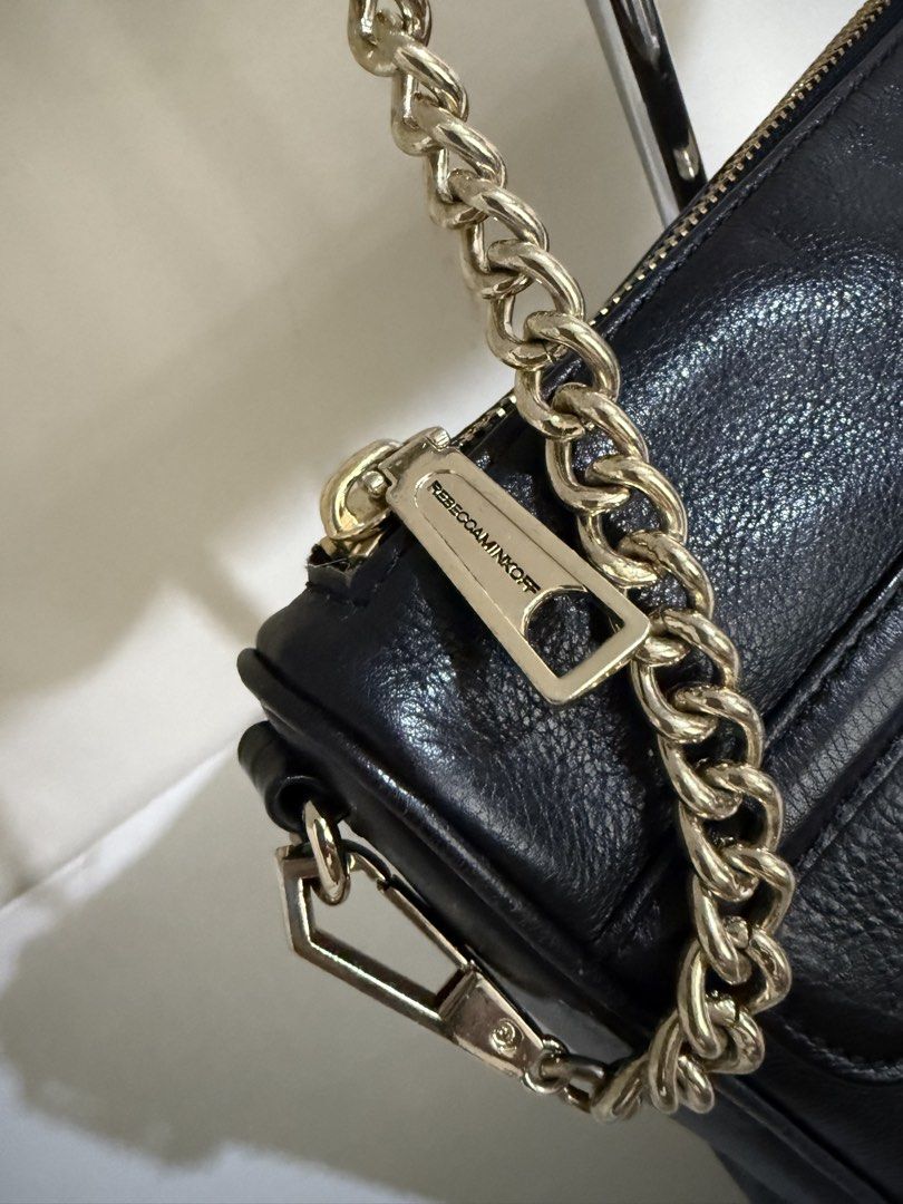 REBECCAMINKOFF Genuine Leather Bag (Category: Cross-body Bags) located in Surigao. Submitted by surplusbox (Listing ID 1470994149, Image 2). Description: Medium size 11 inches, perfect size Champagne gold ang hardwares.