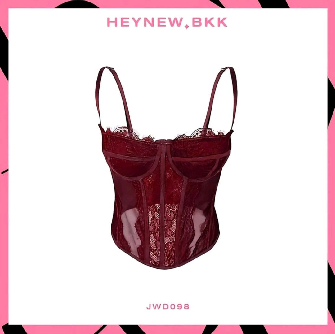 Red Corset (Category: Sleeveless) located in Quezon City. Submitted by alyxx03 (Listing ID 1471071270, Image 1). Description: hey new bkk brand used once size small adjustable strap.