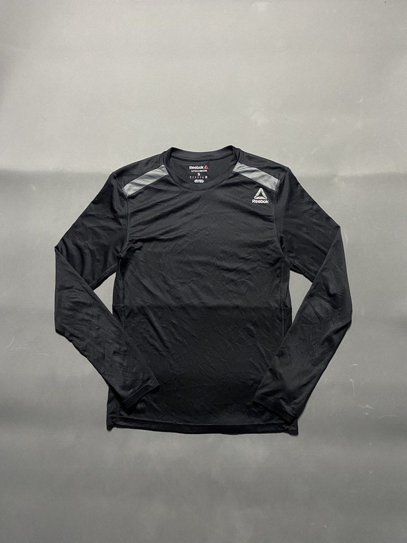 Reebok Speedwick Dri-Fit Longsleeve (Category: Activewear) located in Pasay City. Submitted by thrift.wards (Listing ID 1471040879, Image 1). Description: size: small to medium width: 18 length: 25 no issue.