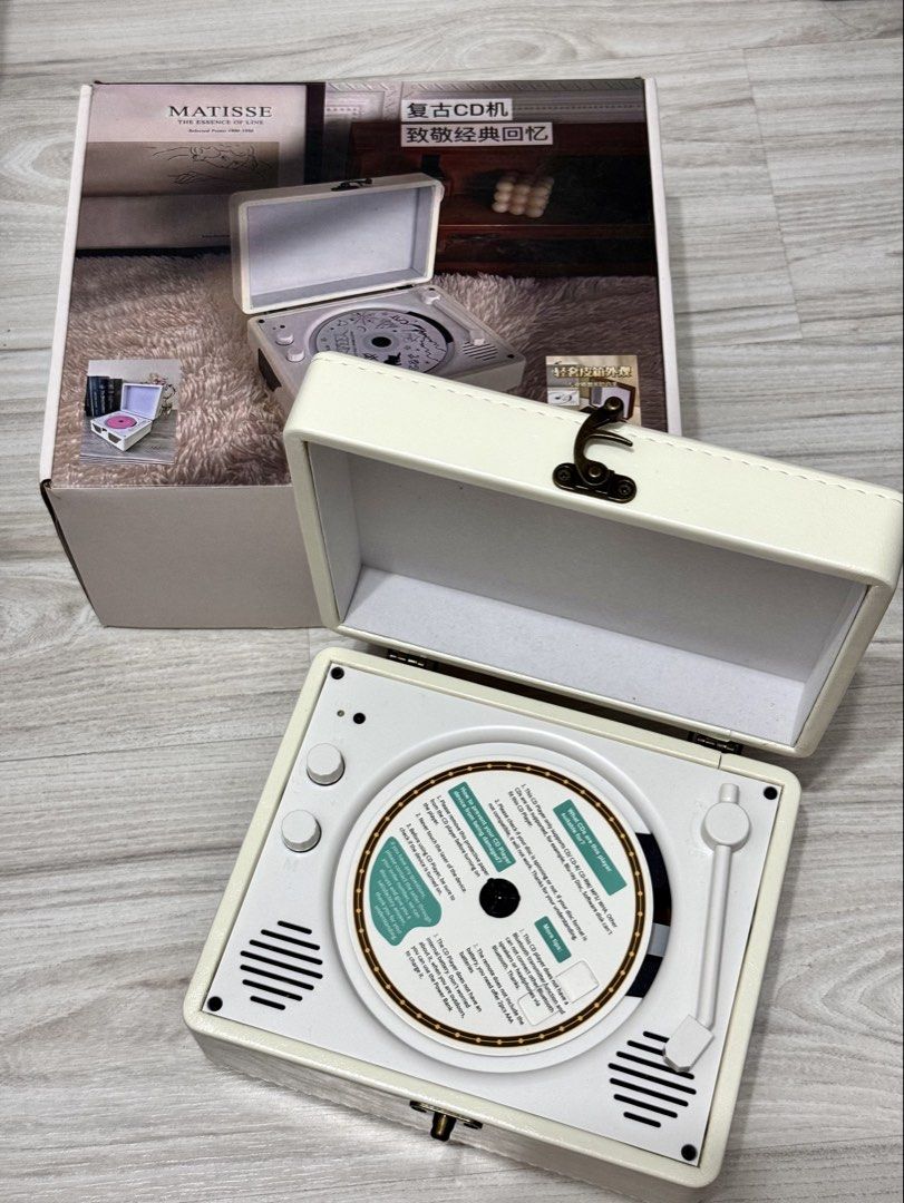 Retro CD Player Bluetooth Speaker Music Portable Kpop Home Audio ...