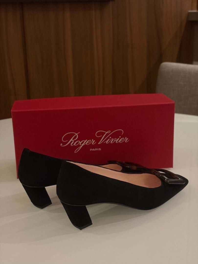 Roger Vivier Suede (Category: Heels) located in Quezon City. Submitted by kevintejano (Listing ID 1471050378, Image 3). Description: FOR SALE: Roger Vivier Size 37.5 EU Condition: Used once RFS: Wrong size bought in May 2026 Current retail price is at ₱64k Selling for only ₱35k Meet-ups at Robinsons Magnolia/Gilmore Area/Greenhills/Pasig by scheduling Cash/Bank Transfer/Gcash.