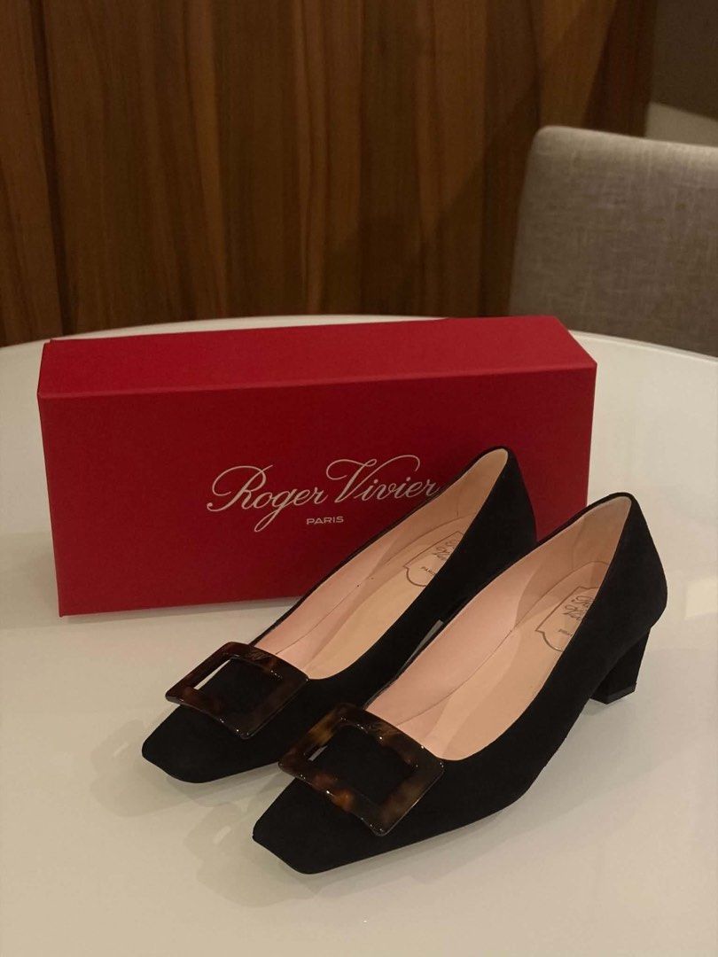 Roger Vivier Suede (Category: Heels) located in Quezon City. Submitted by kevintejano (Listing ID 1471050378, Image 1). Description: FOR SALE: Roger Vivier Size 37.5 EU Condition: Used once RFS: Wrong size bought in May 2026 Current retail price is at ₱64k Selling for only ₱35k Meet-ups at Robinsons Magnolia/Gilmore Area/Greenhills/Pasig by scheduling Cash/Bank Transfer/Gcash.