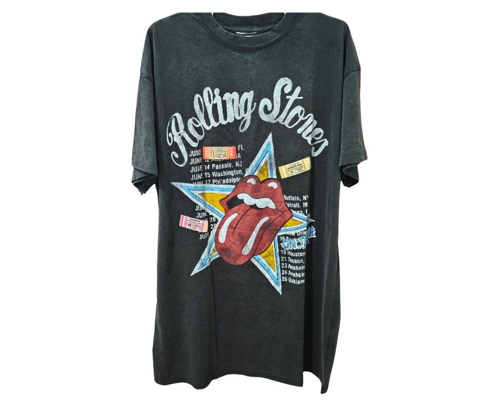 Rolling Stones Tshirt Dress - Large (Category: Dresses) located in Mariveles. Submitted by hl.reyrfinds (Listing ID 1471081935, Image 1). Description: Rolling Stones T-shirt Dress W23, L34 in Payment first. MOD: JnT.