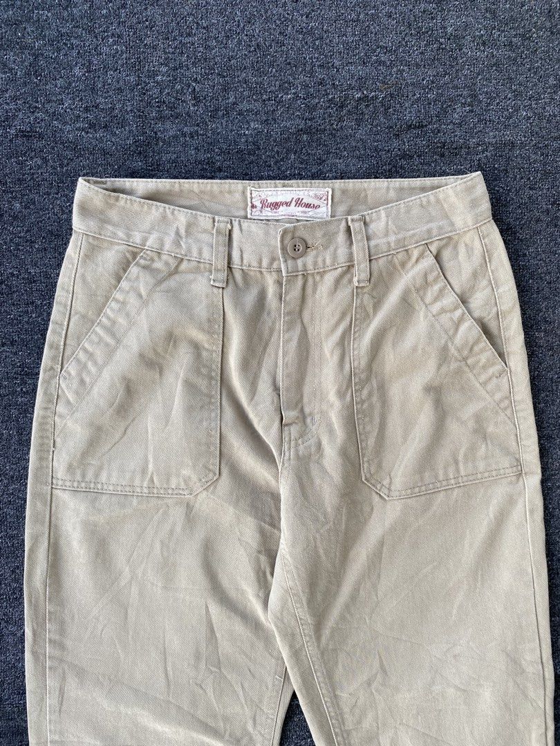 Rugged house fatigue pants (Category: Trousers) located in Zamboanga. Submitted by ak.hunt (Listing ID 1471068616, Image 3). Description: Size medium Measurements Waist 31 fit 32 Length: 41 Rise: 12 Thigh 12 Leg Opening 7.5 Condition: excellent Price:1100+sf Pm.