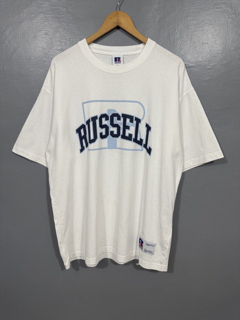 Russell Athletic - Spellout Shirt (Category: Tshirts & Polo Shirts ) located in Manila. Submitted by sophisticatedgoons (Listing ID 1471046505, Image 1). Description: Russell Athletic Spellout Shirt Size: XL Dimes: 24 x 30 Very good condition No issue.