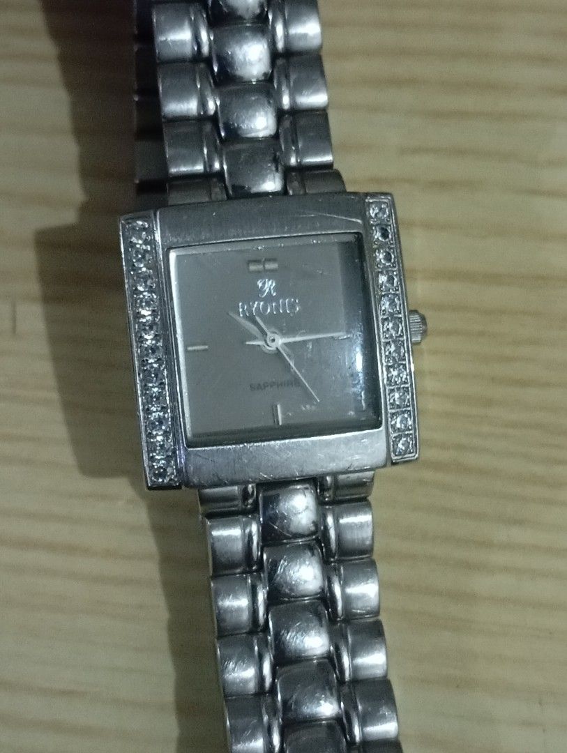 Ryonis Swiss quartz (Category: Women's Watches) located in Las Pinas. Submitted by quick_deals_great_finds2 (Listing ID 1471075810, Image 1). Description: Original good working condition Quartz with battery 25mm small fits wrist 6.3 inches.