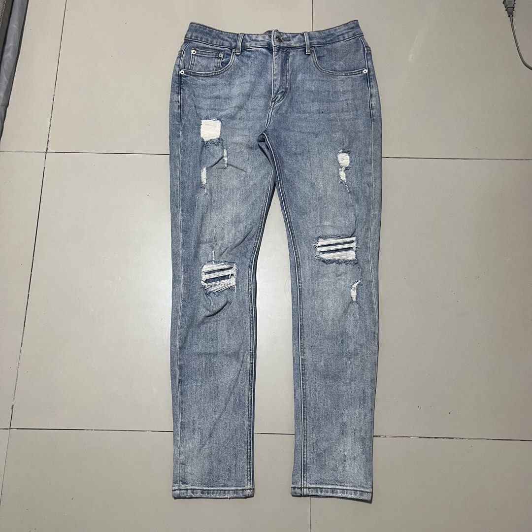 SAINT LAURENT PARIS DISTRESS JEANS (Category: Jeans) located in Manila. Submitted by balanse (Listing ID 1470998340, Image 1). Description: SIZE: 33 ON TAG DIMES: 33-34W x 41L EXCELLENT CONDITION. 9.9 HONEST COLOR RATE. NONE ANY ISSUE..
