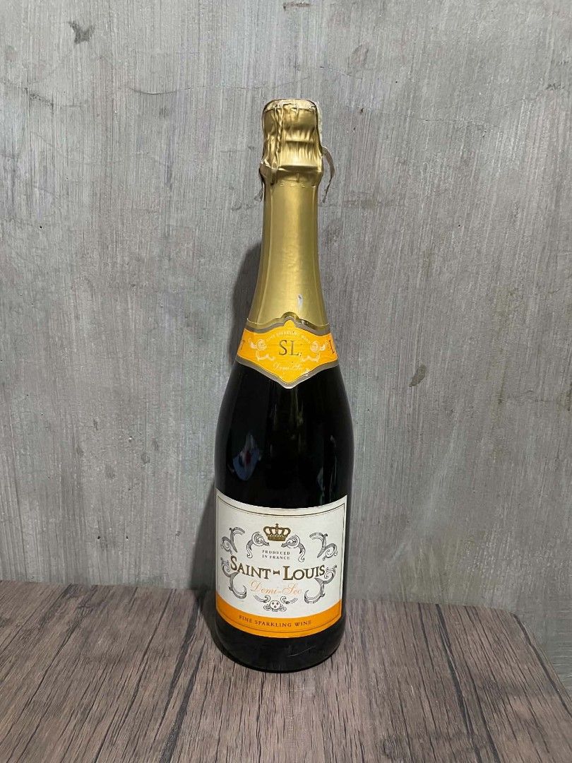 Saint Louis Demi-Sec Fine Sparkling Wine (Category: Beverages) located in Mandaluyong City. Submitted by jowwn (Listing ID 1471017044, Image 1). Description: - Product: Saint Louis Demi-Sec Fine Sparkling Wine - Origin: France - Condition: Brand new, unopened, 100% - authentic - Packaging: Gold foil neck wrap fully intact - Authentication: BIR Series tax stamp with serial number 1097307 - Label: Clean and clearly printed - Ideal for: Parties, cel