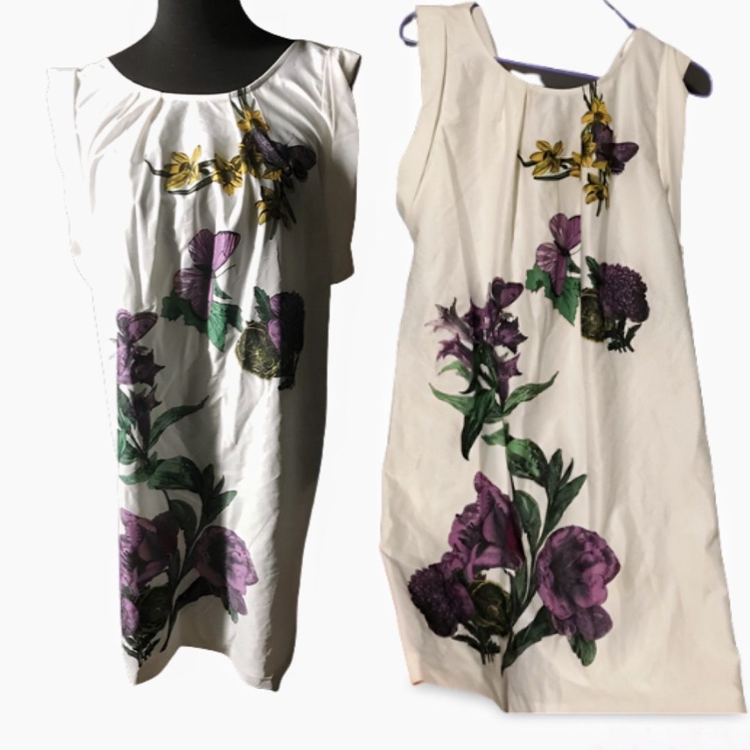 WHITE FLORAL DRESS (Category: Dresses) located in Marikina City. Submitted by minimalistmanila (Listing ID 1471079906, Image 2). Description: White floral dress. Semi stretchy fabric. Medium fit. Worth P2,200. Never used. Minimal dirt due to storage. Order now!.