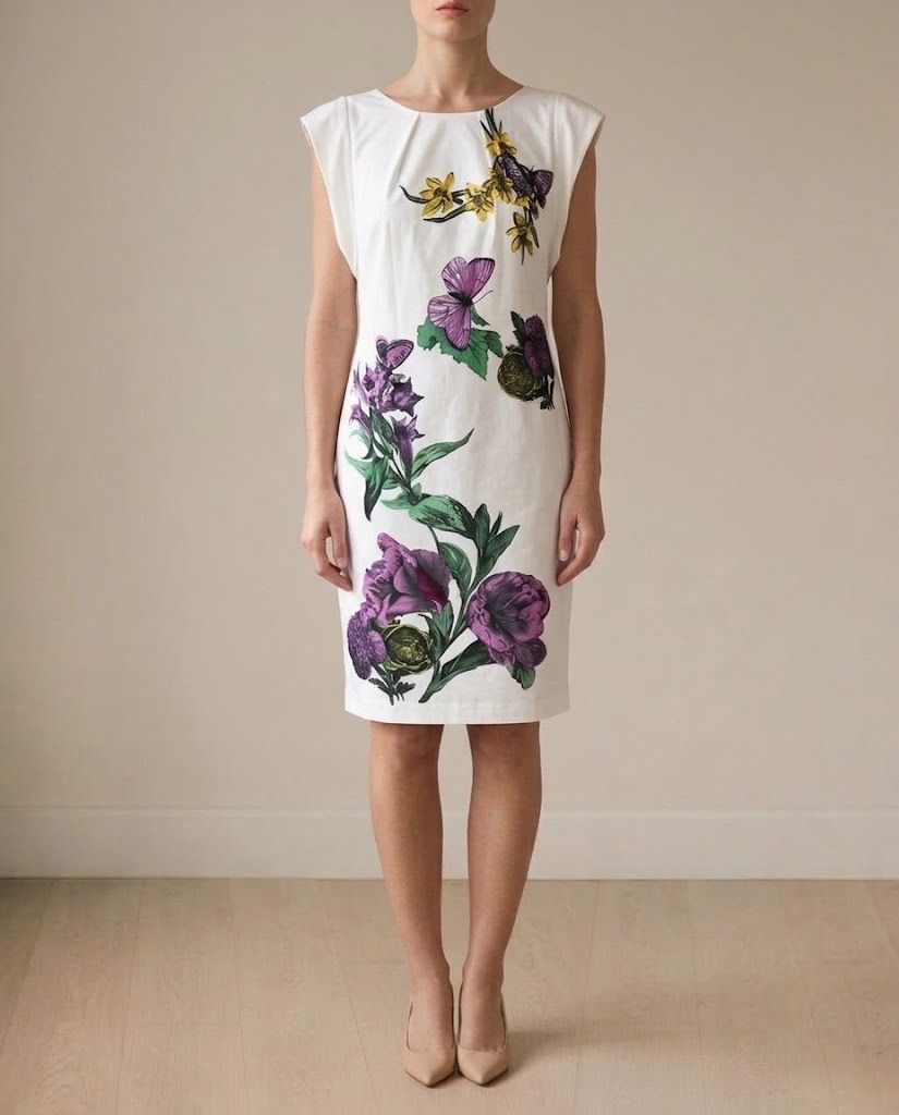 WHITE FLORAL DRESS (Category: Dresses) located in Marikina City. Submitted by minimalistmanila (Listing ID 1471079906, Image 1). Description: White floral dress. Semi stretchy fabric. Medium fit. Worth P2,200. Never used. Minimal dirt due to storage. Order now!.