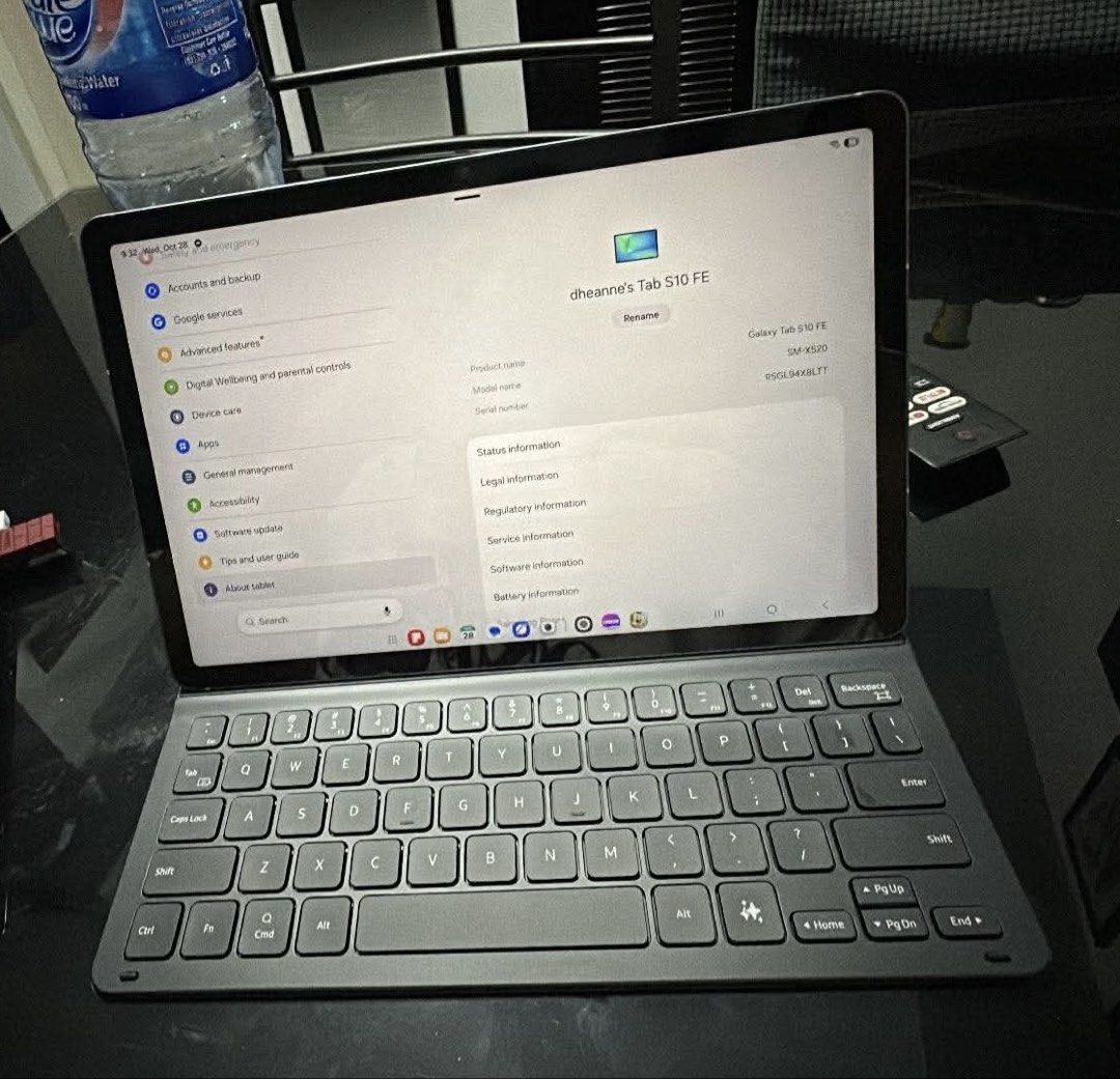 Samsung Galaxy Tab S10 FE (Category: Android) located in Bulacan. Submitted by amgclng (Listing ID 1471118603, Image 2). Description: - Samsung Galaxy Tab S10 FE running smooth One UI - Includes official Book Cover Keyboard Slim - Comes with 25W Power Adapter for fast charging - Original boxes included for the tablet, keyboard, and charger - All items are complete, tested, and ready to use DATE OF PURCHASE: OCT 24, 2026.
